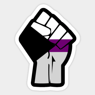 Black Lives Matter Fist Demisexual Flag LGBT Sticker